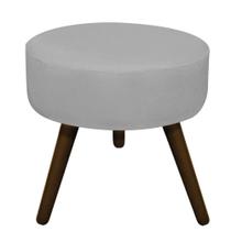 Kit Namoradeira Arenzza e Puff Sofia Palito Tabaco Suede Cinza - KDAcanto Móveis