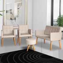 Kit Namoradeira com Poltrona para Recepção Sala de Espera ambiente pequeno