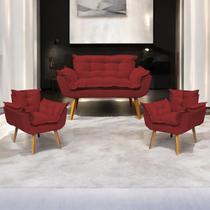 Kit Namoradeira Decorativa Para Sala + 2 Poltronas Reforçadas Para Amamentação Alice Suede Cores Pé Castanho Kit Namoradeira Decorativa Para Sala + 2 Poltronas Reforçadas Para Amamentação Alice Suede Cores Pé Castanho