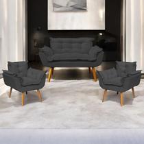 Kit Namoradeira Decorativa Para Sala + 2 Poltronas Reforçadas Para Amamentação Alice Suede Cores Pé Castanho Kit Namoradeira Decorativa Para Sala + 2 Poltronas Reforçadas Para Amamentação Alice Suede Cores Pé Castanho