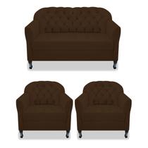 Kit Namoradeira e 02 Poltrona Julia A02 Corano - Amarena Móveis