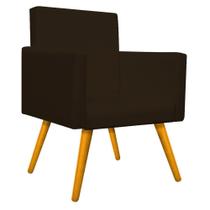 Kit Namoradeira e 02 Poltronas Arenzza Palito Mel Corano Marrom - KDAcanto Móveis