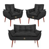 Kit Namoradeira Reforçada 2 Poltronas Decorativas Sala Kit Namoradeira Reforçada 2 Poltronas Decorativas Sala