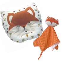 Kit Naninha de Pelúcia e Travesseiro Para Bebê Maxi Baby