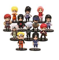 Kit Naruto Com 12 Personagens Bonecos Em Miniatura