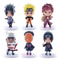 Kit Naruto Com 6 Personagens Bonecos Em Miniatura