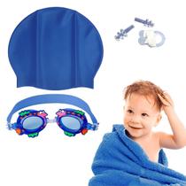 Kit Natação Infantil Crianças Oculos Proteção UV Personagem - XH sports