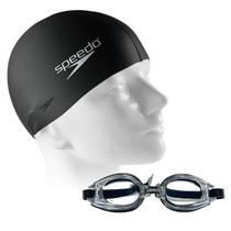 Kit Natação Oculos Classic e Touca Silicone Speedo