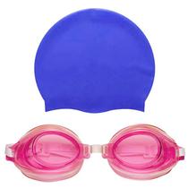Kit Natação óculos, touca, clipe nasal e protetor auricular