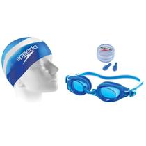 Kit Natação SLC Speedo Touca Óculos e Protetor Swim Starters