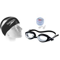Kit Natação SLC Speedo Touca Óculos e Protetor Swim Starters