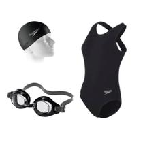 Kit Natação Speedo Maiô Cross II + Óculos Freestyle + Touca Flat Swim Kit Natação Speedo Maiô Cross II + Óculos Freestyle + Touca Flat Swim