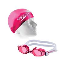 Kit Natação Speedo Swim Jr Slc Junior - Óculos e Touca Rosa -