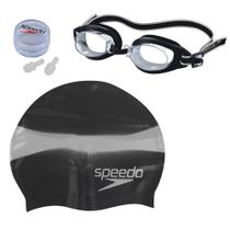 Kit natacao speedo swim kit 3 em 1 - unissex - preto