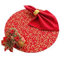 Kit Natal: 4 Capas + Bases MDF + Guardanapos + Anéis Decorativos
