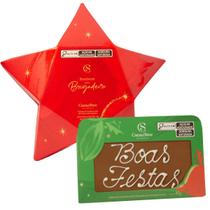 Kit Natal Estrela com Bombons Brigadeiro Tablete Boas Festas