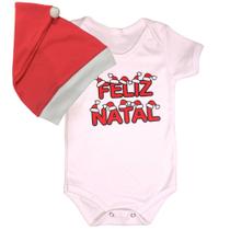 Kit Natal + touca bebê 100% algodão Menino