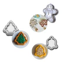 Kit Natalino 3 Peças - Pinheiro - Boneco - Sino formas de Aluminio