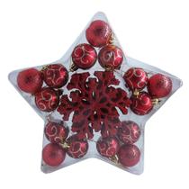 Kit Natalino Bolas e Flocos 25pcs - Niazitex