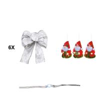 Kit Natalino De 9 Enfeites E 1 Pisca-Pisca Árvore De Natal