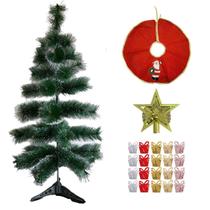 Kit Natalino Decoração Árvore Nevada Ponteira 20 Enfeites E - Wincy Natal