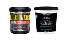 Kit Natumaxx Máscara Capilar Fortificante Anabolizante 1kg + Máscara Reconstrutora Capilar Carbono 1kg Kit Natumaxx Máscara Capilar Fortificante Anabolizante 1kg + Máscara Reconstrutora Capilar Carbono 1kg