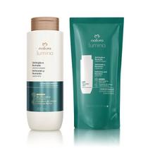Kit Natura Lumina Cabelos Crespos Cond. de limpeza + Refil