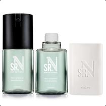 KIT Natura SR N Desodorante Spray Corporal Masculino 100mL + Refil Desodorante 100mL + Sabonete Em Barra Cremoso SR N 90g