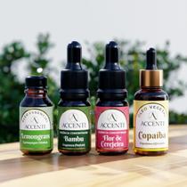 Kit Natureza de Óleos Essencial, Vegetal e Essências Accenti