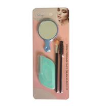 Kit Navalha Para Sobrancelha Com Pincéis E Espelho Kit Navalha Para Sobrancelha Com Pincéis E Espelho