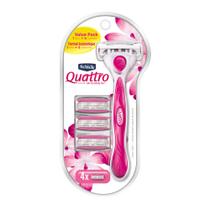 Kit Navalha Schick Quattro Feminina com 1 Navalha + 4 Recargas