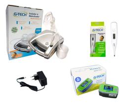 Kit Nebulizador Compressor + Oximetro Pediatrico + Termometro Axilar