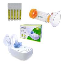 Kit Nebulizador + Espacador + 50 Ml De Soro - G-tech Kit Nebulizador + Espacador + 50 Ml De Soro - G-tech