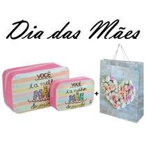 Kit Necessaire 2 Peças PVC Melhor Mae do Mundo + SACOLA Kit Necessaire 2 Peças PVC Melhor Mae do Mundo + SACOLA