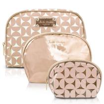 Kit Necessaire 3 Peças Jacki Design Glitz Cor Dourado Kit Necessaire 3 Peças Jacki Design Glitz Cor Dourado