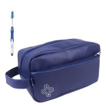 Kit Nécessaire Executiva Masculina Premium Azul Com Estampas Kit Nécessaire Executiva Masculina Premium Azul Com Estampas