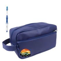 Kit Nécessaire Executiva Masculina Premium Azul Com Estampas Kit Nécessaire Executiva Masculina Premium Azul Com Estampas