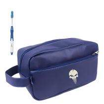 Kit Nécessaire Executiva Masculina Premium Azul Com Estampas Kit Nécessaire Executiva Masculina Premium Azul Com Estampas