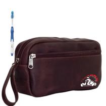 Kit Nécessaire Executiva Masculina Premium Marrom Estampas Kit Nécessaire Executiva Masculina Premium Marrom Estampas