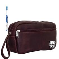 Kit Nécessaire Executiva Masculina Premium Marrom Estampas Kit Nécessaire Executiva Masculina Premium Marrom Estampas