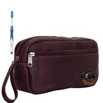 Kit Nécessaire Executiva Masculina Premium Marrom Estampas Kit Nécessaire Executiva Masculina Premium Marrom Estampas