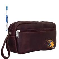 Kit Nécessaire Executiva Masculina Premium Marrom Estampas Kit Nécessaire Executiva Masculina Premium Marrom Estampas