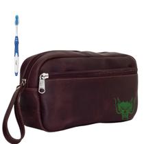 Kit Nécessaire Executiva Masculina Premium Marrom Estampas Kit Nécessaire Executiva Masculina Premium Marrom Estampas