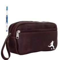 Kit Nécessaire Executiva Masculina Premium Marrom Estampas Kit Nécessaire Executiva Masculina Premium Marrom Estampas