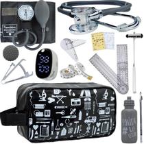 Kit Necessaire Fisioterapia Goniometro Martelo Buck Fita Imc Oxímetro Premium