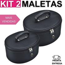 Kit Necessaire Maquiagem e Viagem Organizador com 2 Frasqueiras Kit Necessaire Maquiagem e Viagem Organizador com 2 Frasqueiras