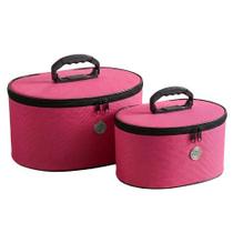Kit Necessaire Maquiagem e Viagem Organizador com 2 Frasqueiras Kit Necessaire Maquiagem e Viagem Organizador com 2 Frasqueiras