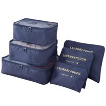 Kit Necessaire Organizador Bolsa Mala Viagem 6 Peças Premium