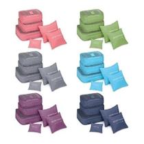 Kit Necessaire Organizador De Malas 6 Pecas Viagem Bolsa De Mao Mala