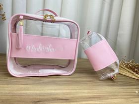 Kit necessaire organizador de maquiagem para madrinha de casamento
